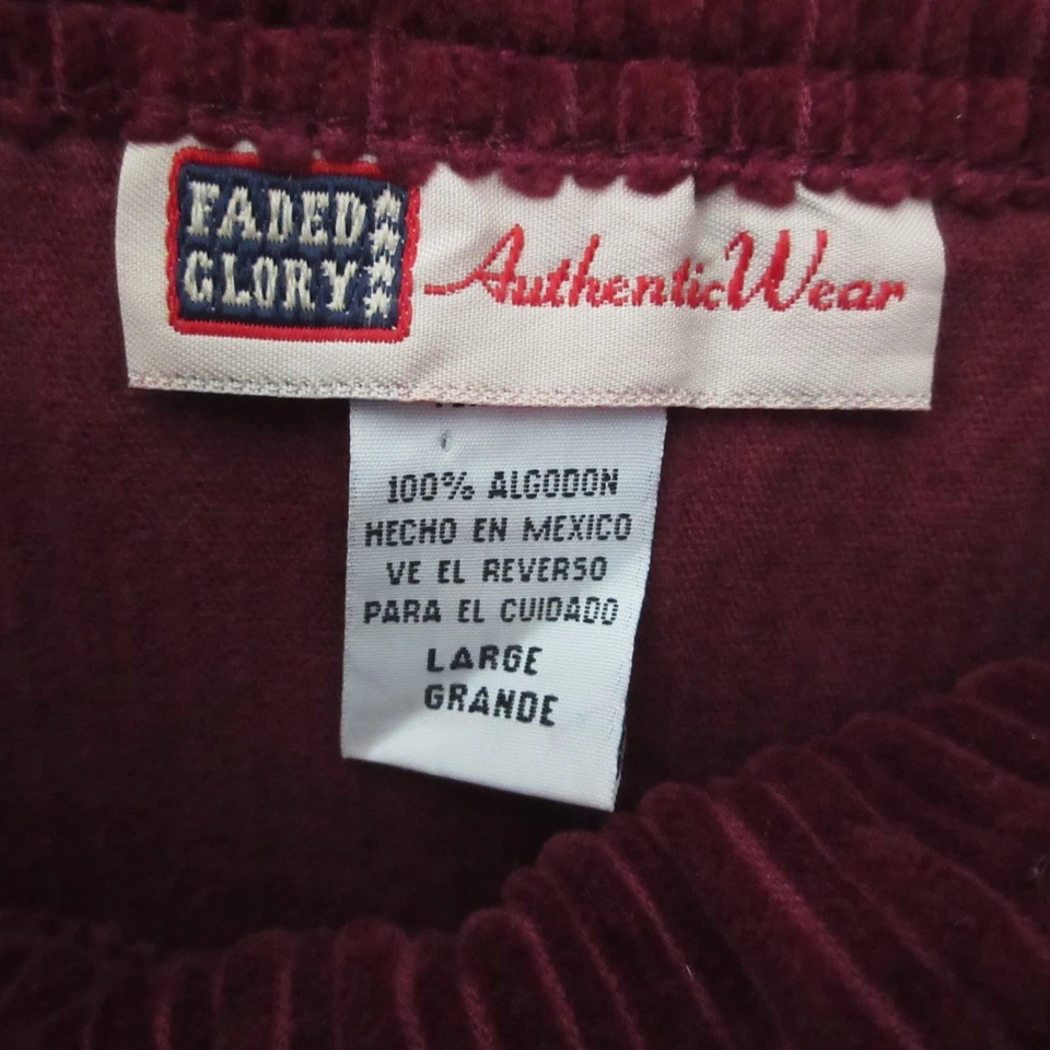 Vestido Grande Granate Pana Y2K Años 90 Bolsillos Preppy Vintage Glory Desteñido Foto 4 de 4