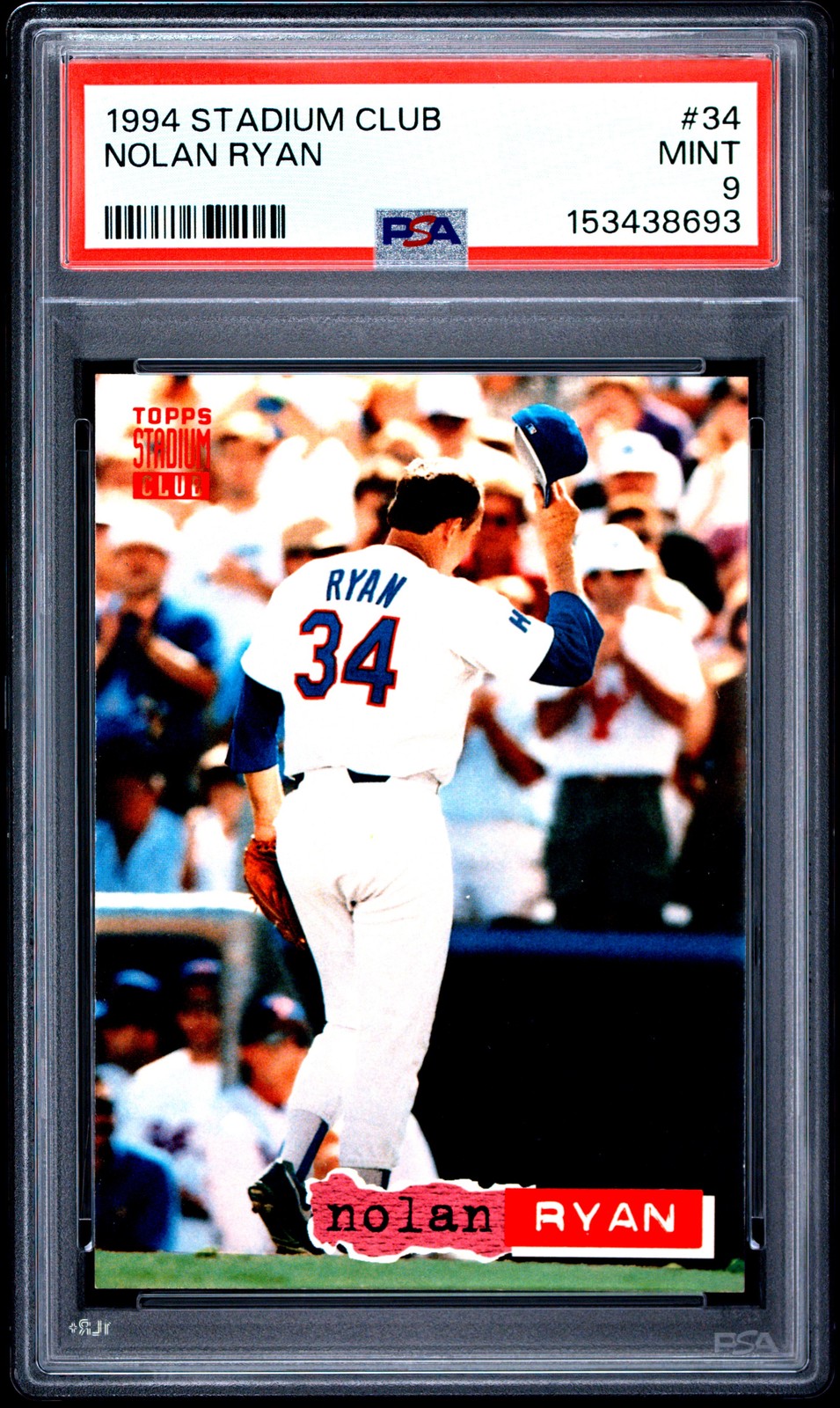 1994 STADIUM CLUB #34 NOLAN RYAN PSA 9