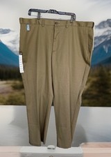 Nwt-Haggar Men B T 44x29 Premium No Iron Khaki Classic Fit Modern Cas Msrp 70