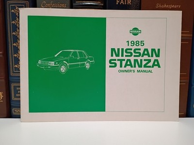 Nissan 1985 Stanza Owners Manual Model T11 Series T11-D Fluids Fuses Glove Box