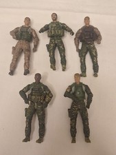 Lot of 6 BBi Elite Force 1:18 Military Figures 4” Blue Box Toys Soldiers