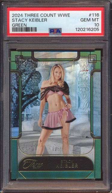 2024 Panini Three Count WWE Stacy Keibler #116 Green 1/5 PSA 10!