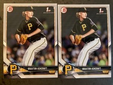 (2) 2018 Bowman Draft BRAXTON ASHCRAFT Two 1st Bowman Rookies #BD-95