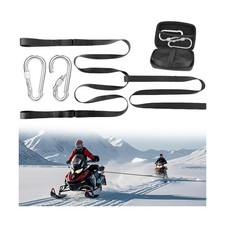 Heavy-Duty 19ft Tow Strap for Snowmobile, Tow Strap with Hook Quick Hook Up f...