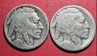 1920D & 1920S US Buffalo Nickels Set of 2! Lower Grade! Both Mint Marked! Coins!
