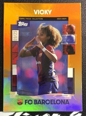 2023-24 Topps Barcelona Focus Vicky Lopez Spain Orange 9/25