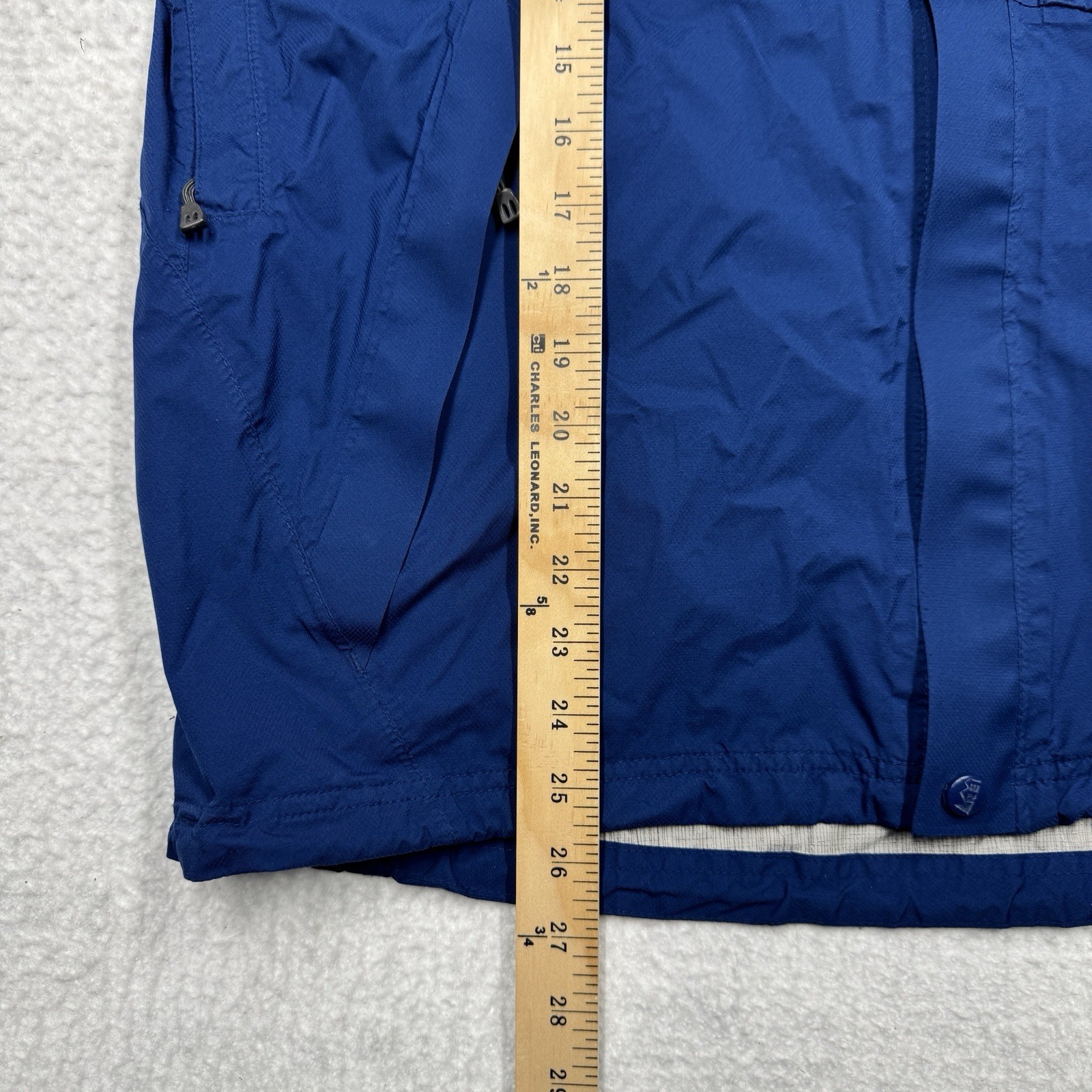REI E1 Elements Rain Jacket Blue Waterproof Full … - image 9