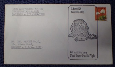 1978 Aust first day cover envelope 50th Anniversary first trans pacific flight