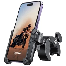 Lamicall Motorcycle Phone Mount Holder - Camera Friendly 1s Lock Bike Phone