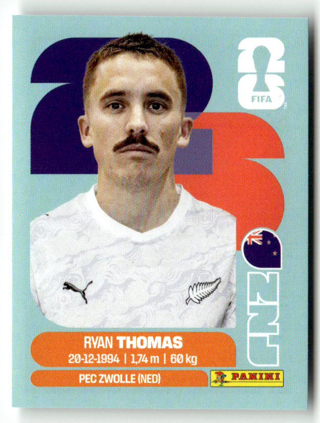 Panini 2026 World Cup WM Amerika Sticker No. NZL 12 Ryan Thomas