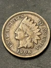 1908 United States Indian Head Cent 1c Coin