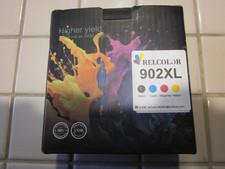 Relcolor 902XL Ink Cartridge Compatible for HP 902 XL Ink Cartridges, 5 Comb
