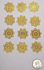 Closeout - 12pcs Brass 28mm filigree round stamping jewelry finding L757