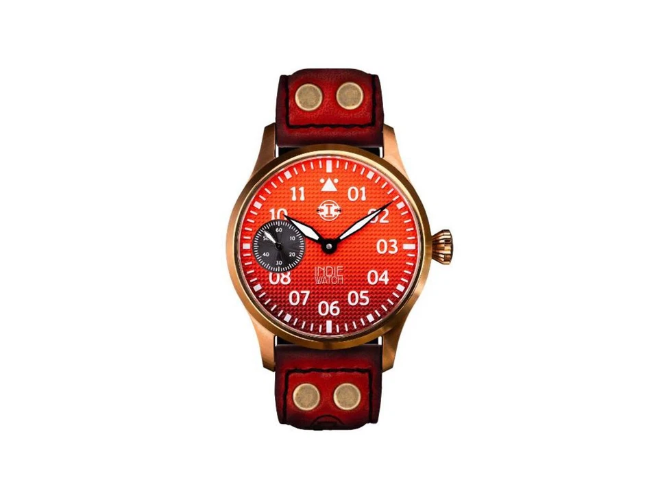 Indie Watch Swell Automatic Watch, PVD Bronze, Red, 42 mm, 257YB - Image 2 of 4