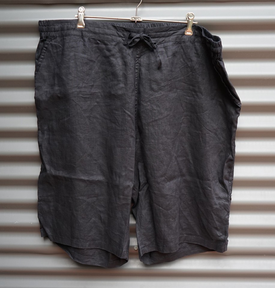 Autograph Women’s Black Linen Shorts Label Size 24