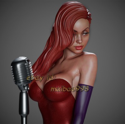 1/8 Jessica Rabbit 3D Print Garage Kit Figure Model Kit Unpainted Unassembled GK