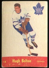 1955-56 Parkhurst #14 Hugh Bolton Toronto Maple Leafs