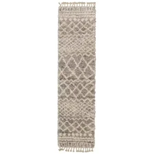 Caspian 2 Ft. X 12 Ft. Gray Moroccan Runner Rug