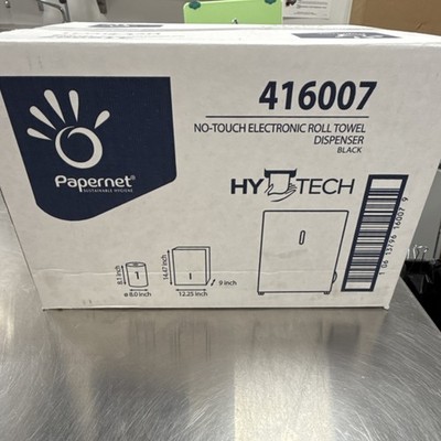 Papernet HyTech 416007 No-Touch Electronic Roll Towel Dispenser Black
