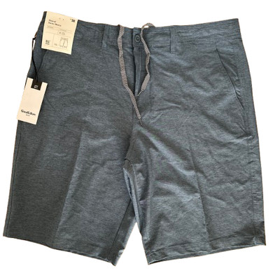 Goodfellow Badeshorts Herren Hybrid Blau Größe W36 Kordelzug UPF50+ Stretch Strand