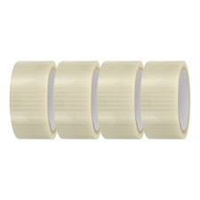 4 Rolls Filament Strapping Tape, 1 3/4"x21.9yd Fiberglass Mesh Packaging