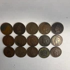 Old U.S. Coin Lot! 15 Indian Head Cent. Nice Penny Collection
