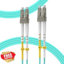 KeepFly OM4 LC to LC Fiber Patch Cable 0.2m, 40G/100Gb Duplex MM