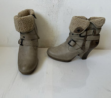 Mustang Winter gefütterte Leder Stiefel Größe UK 6,5 EU 40