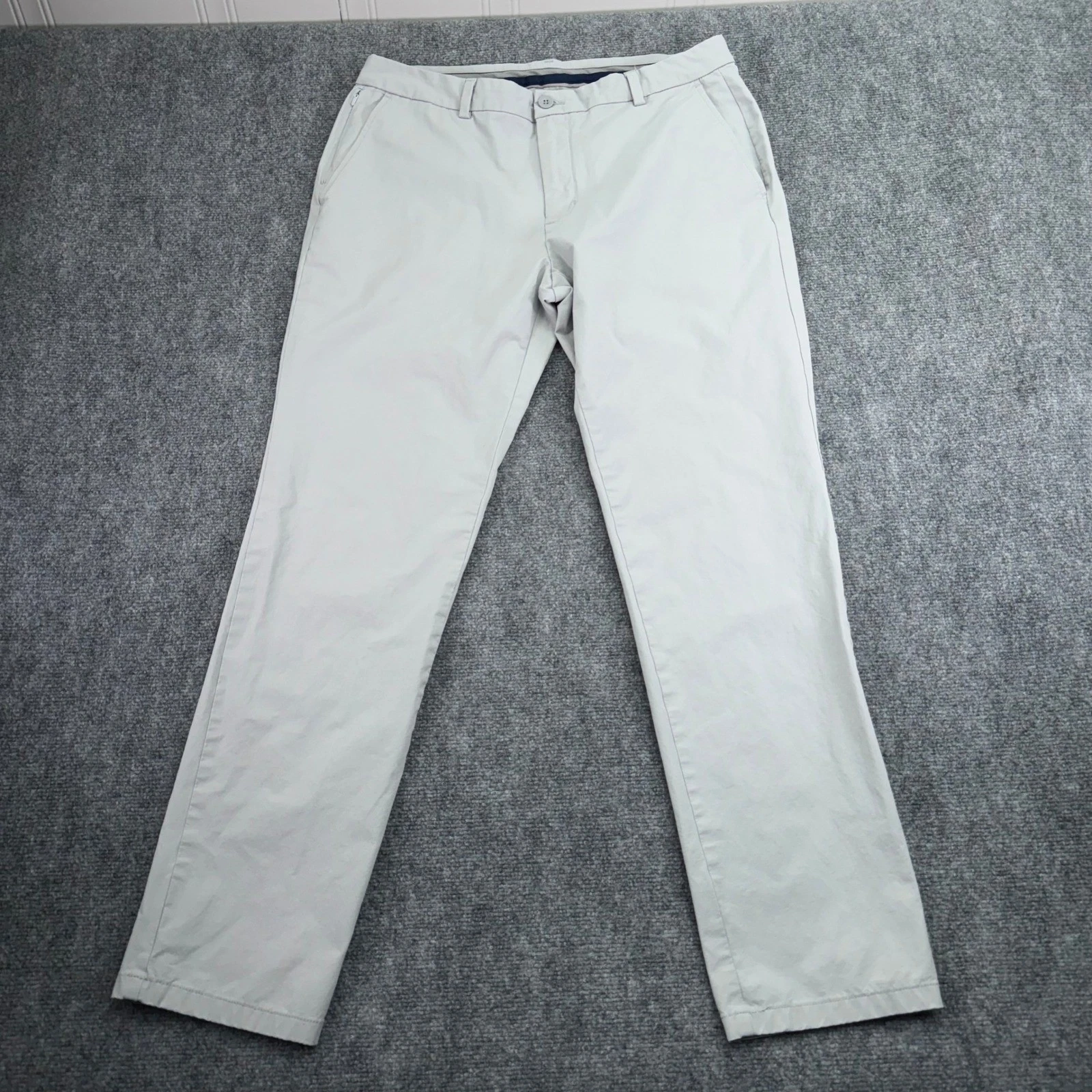 Vineyard Vines Pants Men 35x32 (Fits 35x31) Light Gray On The Go OTG Performance