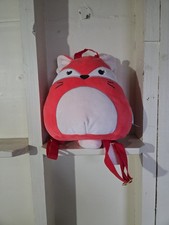 Squishmallow Fifi The Fox Soft Backpack With Back Pocket Red