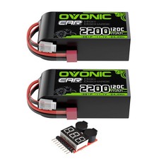 OVONIC 3S Short LiPo Battery 11.1V 2200mAh 120C with Dean-Style T Plug for...