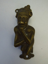 ANTIQUE BRASS PIXIE IMP DOOR KNOCKER