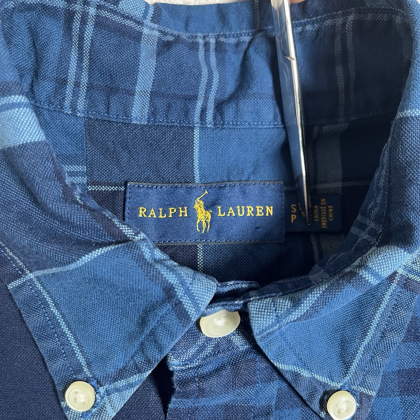 VTG Ralph Lauren Eagle Stamp Patchwork Shirt Men … - image 3