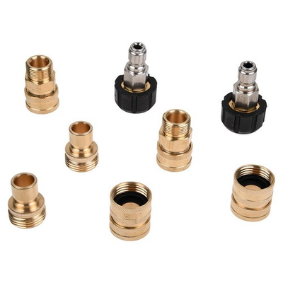 #ad 8Pc Pressure Washer Adapter Set M22 3 8quot; Quick Connect For Power Washer Hose $20.00