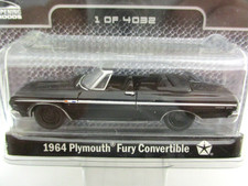 GREENLIGHT - BLACK BANDIT (1 OF 4032) - 1964 PLYMOUTH FURY CONVERTIBLE - 1/64