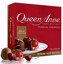 2 PK - Queen Anne Milk Chocolate Covered Cordial Cherries 🍒 20 Pieces / 13.2oz
