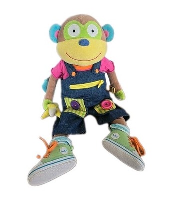Alex Little Hands Monkey Learn To Dress Teaching Toy Plush Doll Read COMPLETE #p