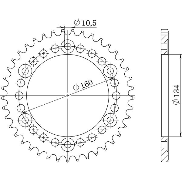 Zahnrad Aluminium P520 - Z49 (DIS.11618)-image
