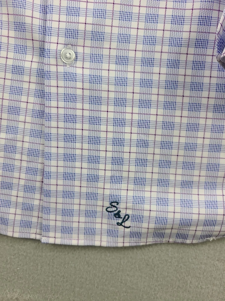 Camisa State & Liberty Para Hombre 2XL Púrpura A Cuadros Rendimiento Ligera Elastizada Foto 2 de 4