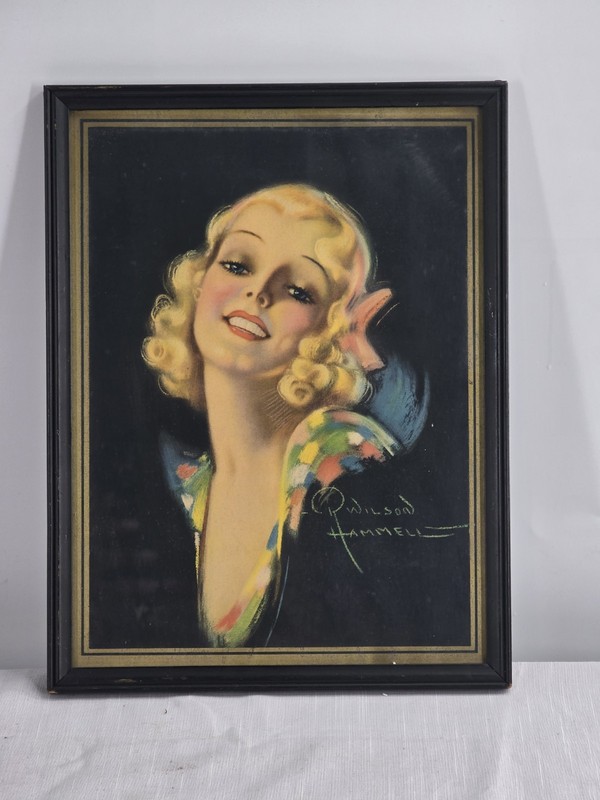 Laughing Eyes by R. Wilson Hammell 10" x 13" Framed Art Reproduction Print