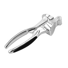 Heavy Duty Stainless Steel Garlic Press - Pro Kitchen Garlic Crusher, Zinc Alloy