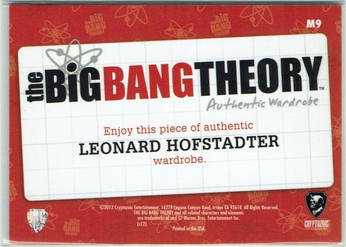 The Big Bang Theory Season 1 & 2 Costume Wardrobe M9 Leonard's Dress Shirt - Picture 2 of 2