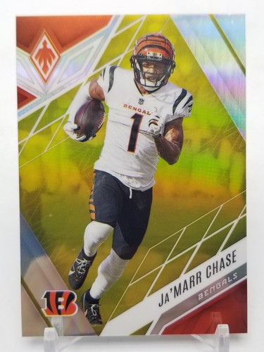 2022 Panini Phoenix Football JA'MARR CHASE Yellow /75 Cincinnati Bengals #16 NFL - Picture 2 of 5
