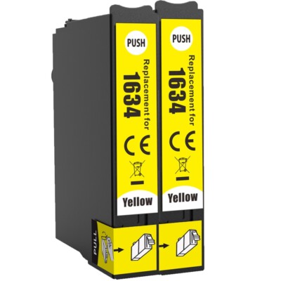 2 Tintenpatronen gelb für Epson WorkForce WF-2010W WF-2510WF