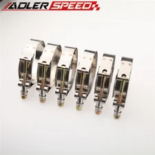 US 6PCS 2.5" Inch 67-75mm Stainless Steel Turbo Pipe Hose Coupler T-bolt Clamps