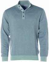 Kitaro Herren Pullover Troyer Feinstrick Strickmix Blau Xl Y2457