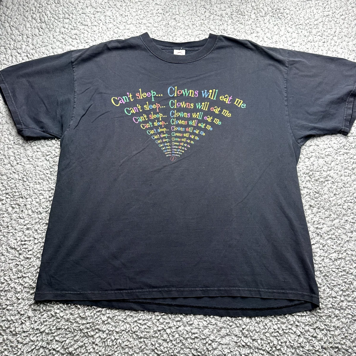 Vintage Alice Cooper Shirt 2XL Cant Sleep Clowns Will Eat Me Bart Simpson Rare