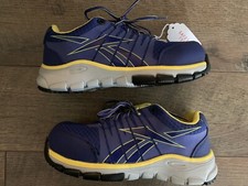 NEW - Reebok Work Shoe - Women’s Sz 6.5 W - Safety Toe Slip Res- Blue/yellow -