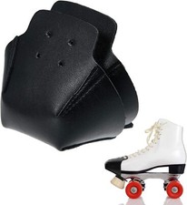 2 Pieces Toe Guards Roller Skate Caps Artificial Solid Pattern, Black