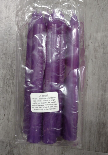 Cynthia Rowley New York Set of 6 Purple European Taper Candles - Picture 2 of 2